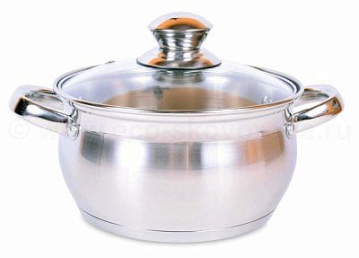 Кастрюля  Практичная с крышкой 1,8 л капсульное дно 0,6мм П-1618