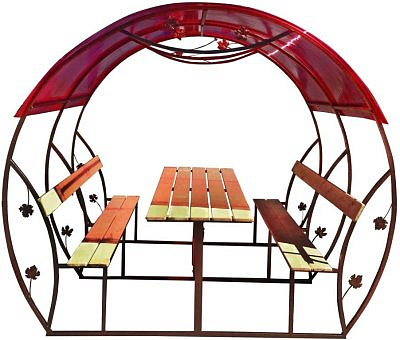 Беседка КОЛОБОК (2х2,2х2,6) (цена без поликарбоната, доски в комплекте)