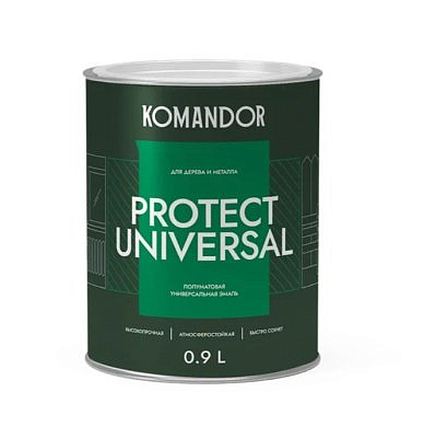 Эмаль KOMANDOR Protect Universal универсальный База А 0,9л 271040