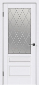 Дверь межкомнатная Scandi 3V белый RAL 9003 ПО 700 стекло мателюкс контур