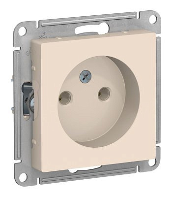 Механизм розетки Schneider Electric ATLASDESIGN, скрытый монтаж, винтовые клеммы, бежевый ATN000241