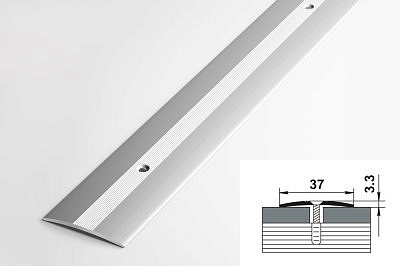 Профиль ПС03 алюминиевый без покрытия 37*1350