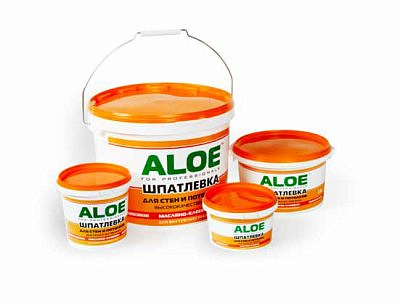 Шпатлёвка для стен и потолков ( масляно-клеевая ) 0,9кг ALOE