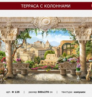 Фотообои Терраса с колоннами 500*270