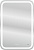 Зеркало Cersanit Design PRO 050 55 LED часы с подсветкой прямоугольный