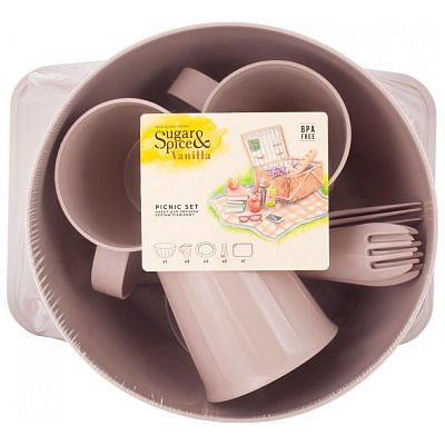 Набор для пикника Sugar&Spice Vanilla на 3 персоны 14 приборов Латте