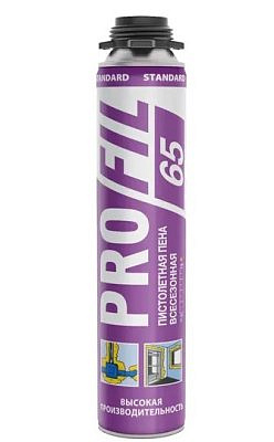 Монтажная пена Профиль 65 пистолетная стандарт всесезонная 720мл