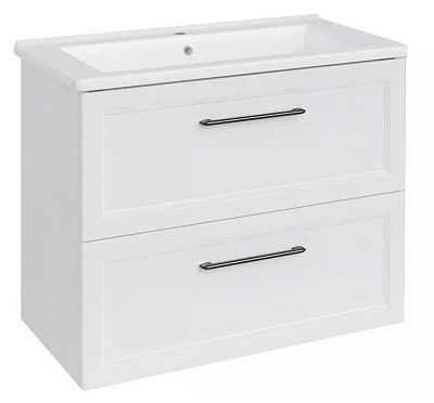 Подстолье АСБ Белмонти 75 подвесное Софт белый с раковиной Оскар 75 