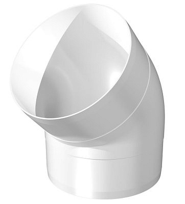 Колено 12,5ККП круглое пластиковое 45 градусов D 125