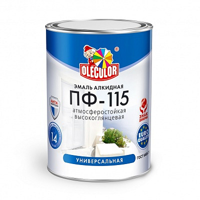 Эмаль ПФ-115 OLECOLOR Белая 2.7кг