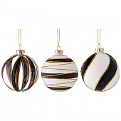 Набор шаров "Новогодняя ночь"8см 3шт