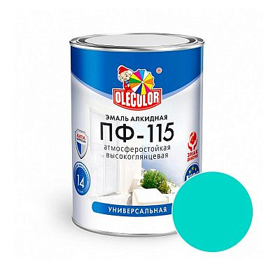 Эмаль ПФ-115 OLECOLOR Бирюзовая 2,7кг