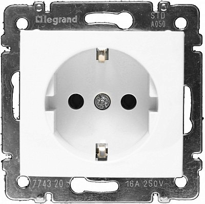 Розетка  2P+T нем.стд бел  74420 