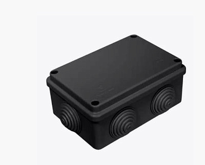 Коробка распределительная ОП 100*100*50мм ЧЕРНАЯ 6 вводов под пистолет IP55 40-0302-900 Промрукав
