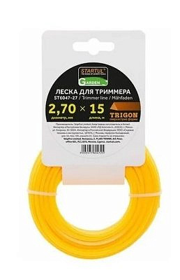 Леска 2,7мм*15м треугольное сечение  STARTUL GARDEN ST6047-27