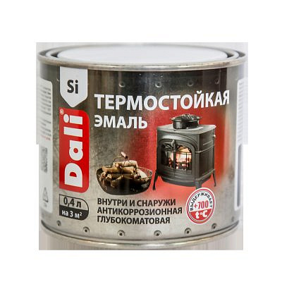 Эмаль термостойкая DALI Черная 0,4л