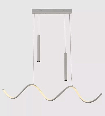 Люстра 2856-1L+2P WH  Radiante LED 60W+6W (98*16*120) IR