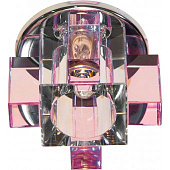 Светильник точечный Feron C1037P с розовым стеклом хром JCD G9