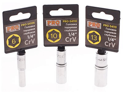 Головка 1/4 12мм 6гр. глубокая PRO STARTUL