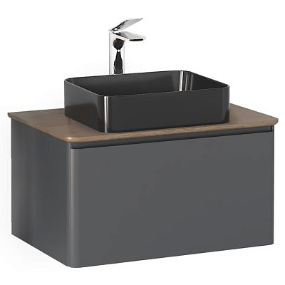 Тумба Raval Morelle 60 подвесная антрацит/трюфель