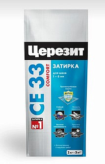 Затирка Церезит CE 33/2 Светло-коричневый №55 (2 кг) фольга