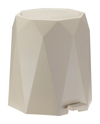 Контейнер для мусора ПРИЗМА 4,5л с педалью Латте