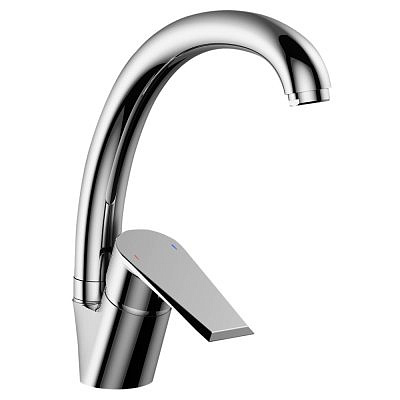 Смеситель для кухни ROSSINKA  RS28-23 однорычажный с высоким изливом хром 