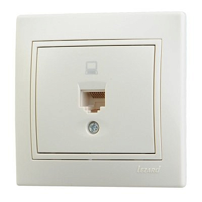 Розетка 701-0303-139 компьютерная 1-ая крем с вст