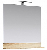 "Фостер" Панель с зеркалом и светильником, цвет дуб сонома, FOS0208DS, ТМ «AQWELLA»