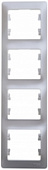 Рамка 4 места , вертикальная , перламутр SchE GSL000608