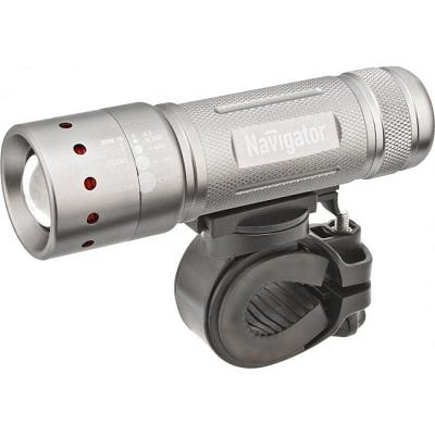 Фонарь Navigator NPT-B01-3AAA Велосипедный 2 крепления CREE 1LEDх5Вт, фокус, блистер  94 964