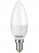 Лампа светодиодная Е14 15W 4500K 4K 35х105 пластик, алюминий GLDEN-CF-15-230-E14-4500 661096 General свеча АКЦИЯ