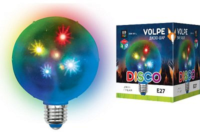 Светодиодный светильник Volpe ULI-Q310 1,5W/RGB/Е27 ДИСКО ШАР 3D 3D звёзды UL-00002763 