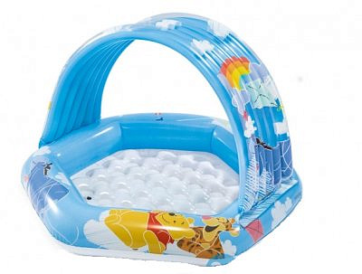 Бассейн надувной Винни ПУХ 109х102х71см, 41л, 58415 с навесом для детей от 1до 3лет