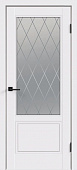 Дверь межкомнатная Scandi 2V белый RAL 9003 ПО 800 стекло мателюкс ромб
