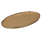 Блюдо овальное Ivlev Chef Органика 36х26x3см фарфор бежевый 816-394