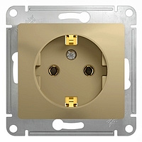 Механизм розетки 1-м с заземлением титан SchE GLS000443
