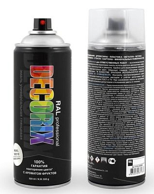 Эмаль аэрозольная RAL PROFESSIONAL DECORIX белый RAL 9010 520мл 