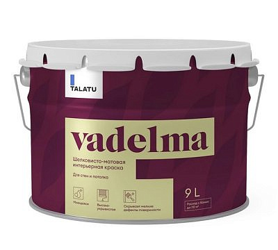 Краска в/д TALATU "VADELMA" для стен и потолков База А 9л