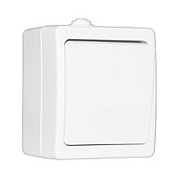 Выключатель ОП 1клавиша 10А выключатель проходной IP54 белый