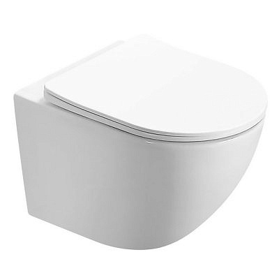 Унитаз подвесной AZARIO Треви Торнадо скрытое  AZ-0093UQ3 безободковый микролифт