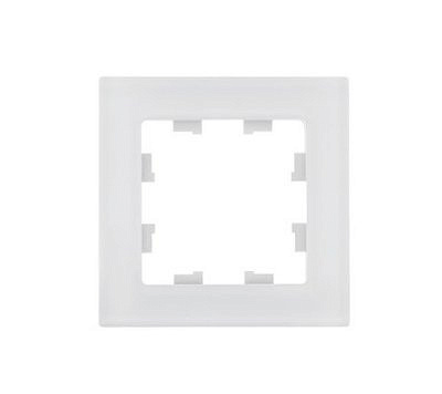 Рамка NATURE рамка СУ 1 местная, НАТУРАЛЬНОЕ СТЕКЛО, БЕЛЫЙ ATN360101 