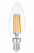 Лампа светодиодная Е14 15W 2700K 2K 35x98 нитевидная, прозрачная GLDEN-CS-15-230-E14-2700 661416 General филамент свеча 