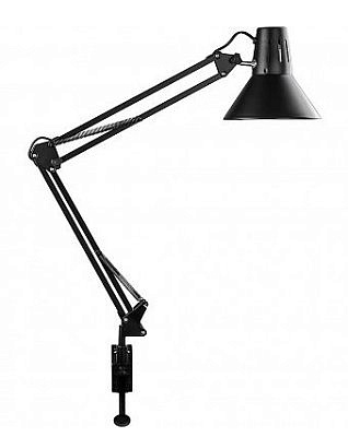 Лампа настольная Feron DE1430 черный на струбице Е27 230V 24233