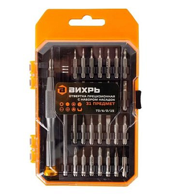 Отвертка прецизионная с набором насадок,31предмет 4606059042327