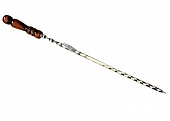 Шампур полированный с держателем лаковой ручкой 770(550)*12*3мм ДС  