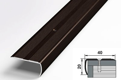 Профиль угловой ПУ06 дуб венге 40*20*900