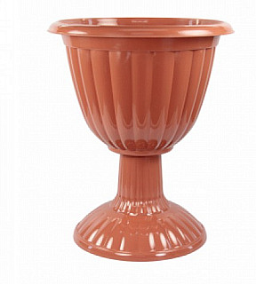 Вазон Жасмин 18л на высокой ножке коричневый