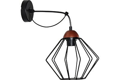 Светильник подвесной ЭЛЕТЕХ Конти  511 черный муар медь (Плафон Ромб) 01-60-165 Е27 Светильник настенный