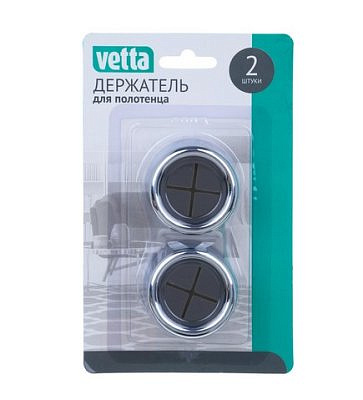 Держатель полотенца, VETTA  2шт, 4,2х2,2см, пластик ABS, ПВХ 440-378